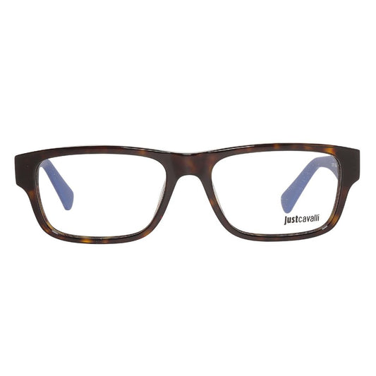 Just Cavalli Brown Plastic Frames eyeglasses JC0761-052-52 unisex with 52/16/140mm measurements and plastic brown material.