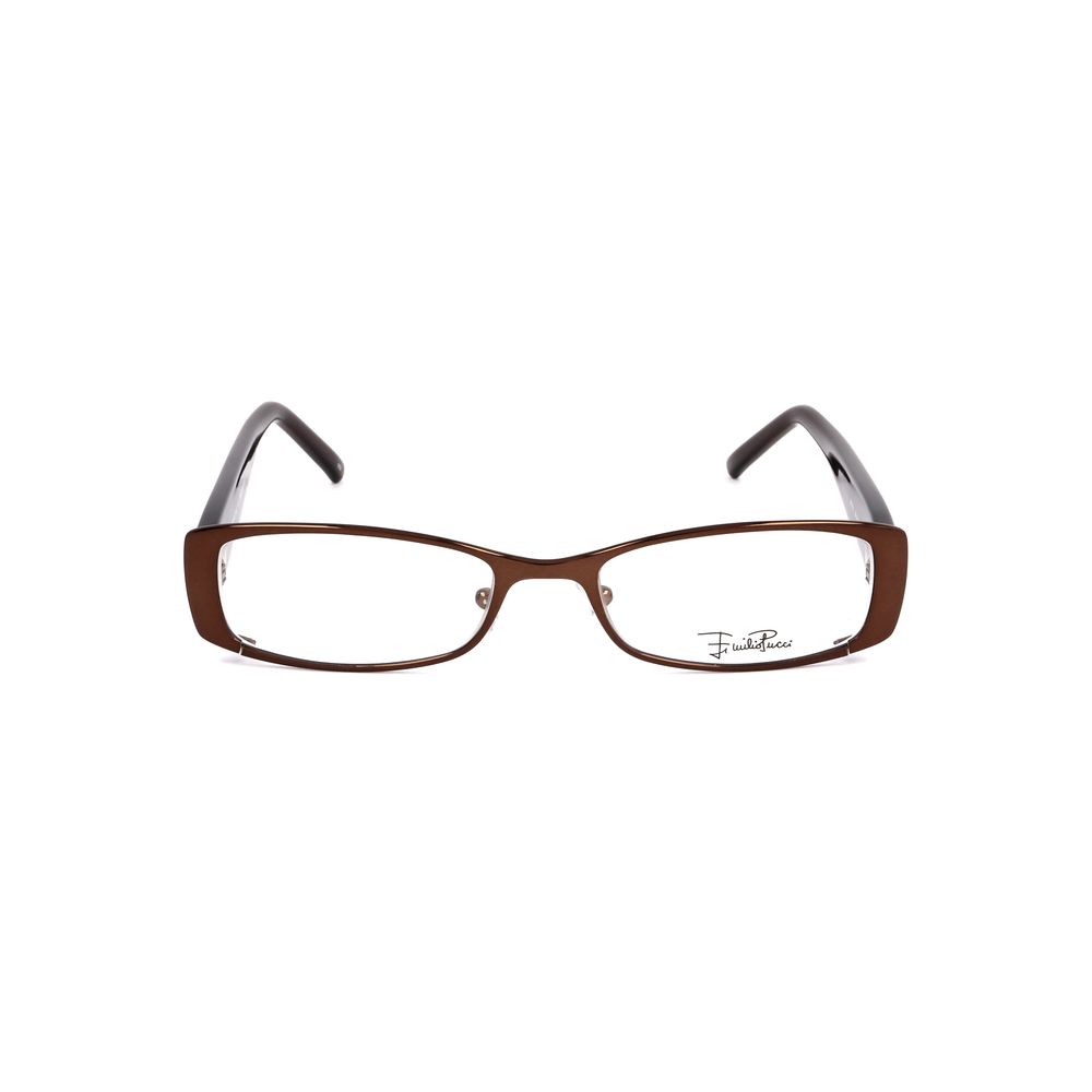 Emilio Pucci Bicolor Metal Frames, hazelnut glasses for women, EP213120750, lens size 50mm, bridge 17mm, temple 135mm