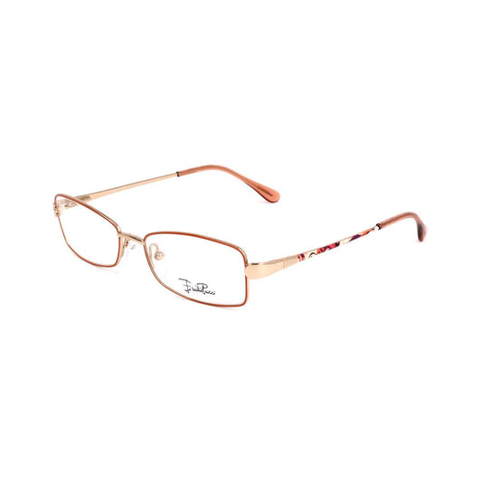Emilio Pucci Gold Metal Frames gold and pink glasses, size 51/15/130 mm, showcasing elegant metal design for women.