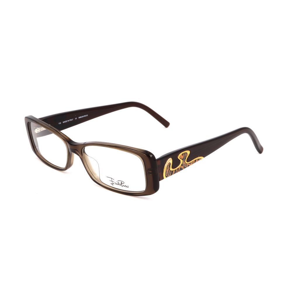 Emilio Pucci Bicolor Plastic Frames in hazelnut, woman eyewear EP264820752, 52/15/135 mm dimensions.