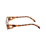 Side view of Emilio Pucci Bicolor Metal Frames with hazelnut color and metal material, showing temple design.