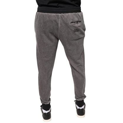 Dolce & Gabbana Gray Cotton Jogger Jogging Pants