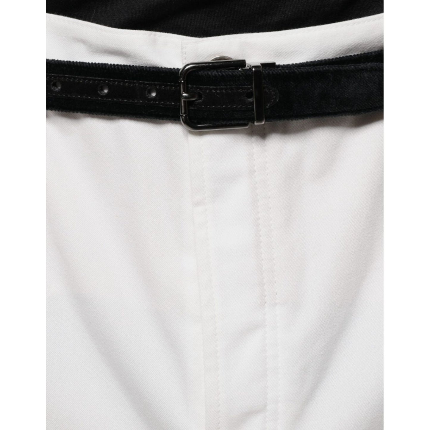 Brunello Cucinelli White Cotton Men Dress Tapered Pants