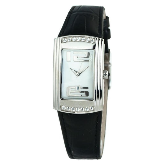Chronotech Black Leather Watch CHCT7017L03SAC