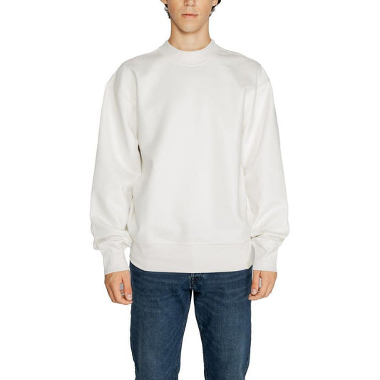 Calvin Klein Jeans White Recycled Cotton Sweatshirt CA-14580700008-IT48 | L