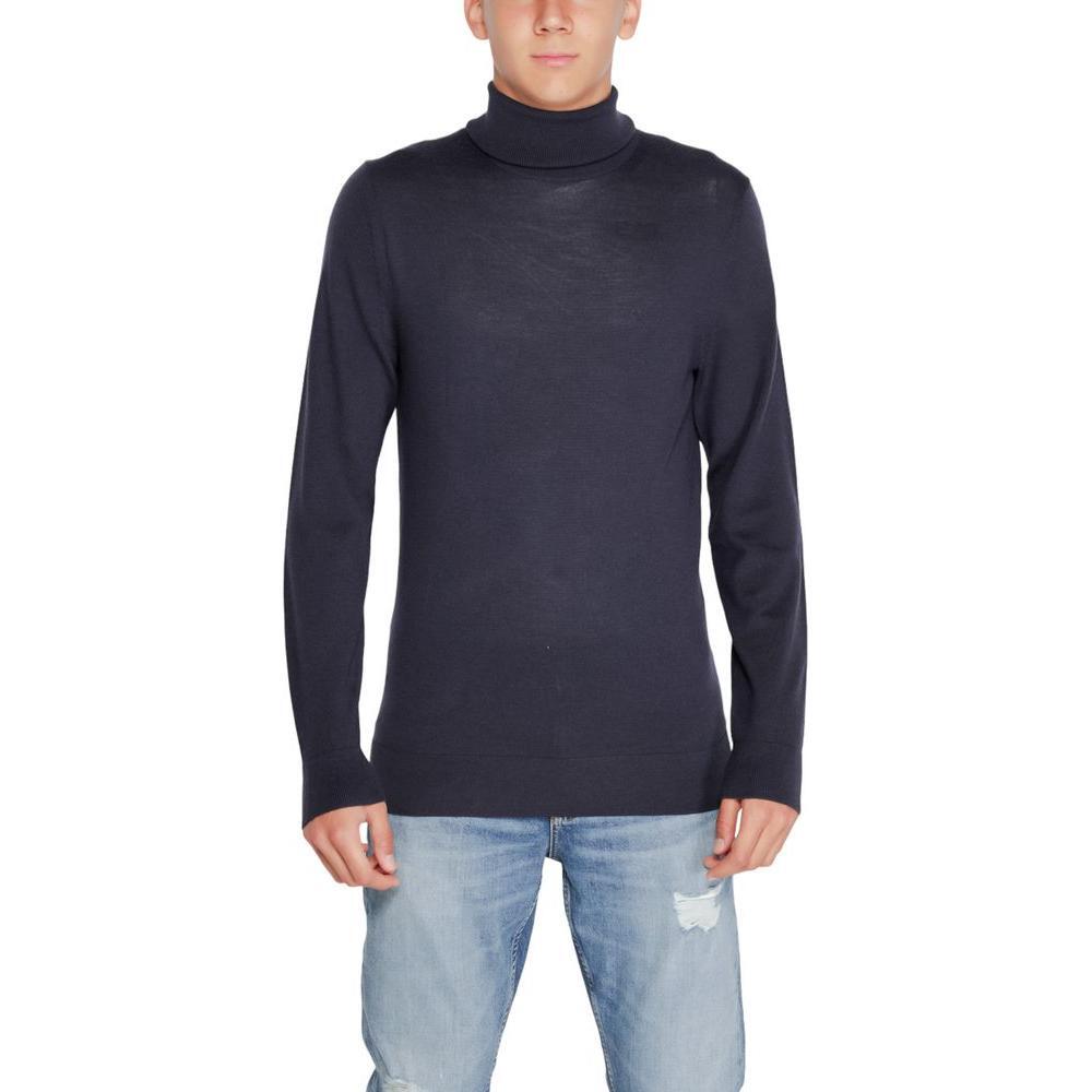 Calvin Klein Blue Wool Turtleneck CA-14587200128-IT52 | XL
