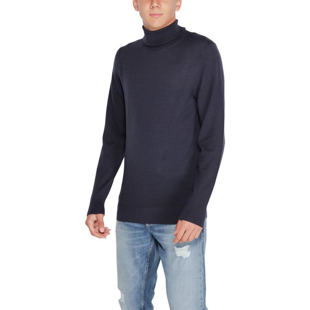 Calvin Klein Blue Wool Turtleneck CA-14587200128-IT52 | XL
