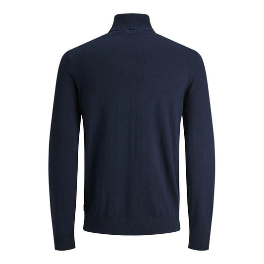 Jack Jones Blue Cotton Turtleneck JA-3448600010-IT42 | XS