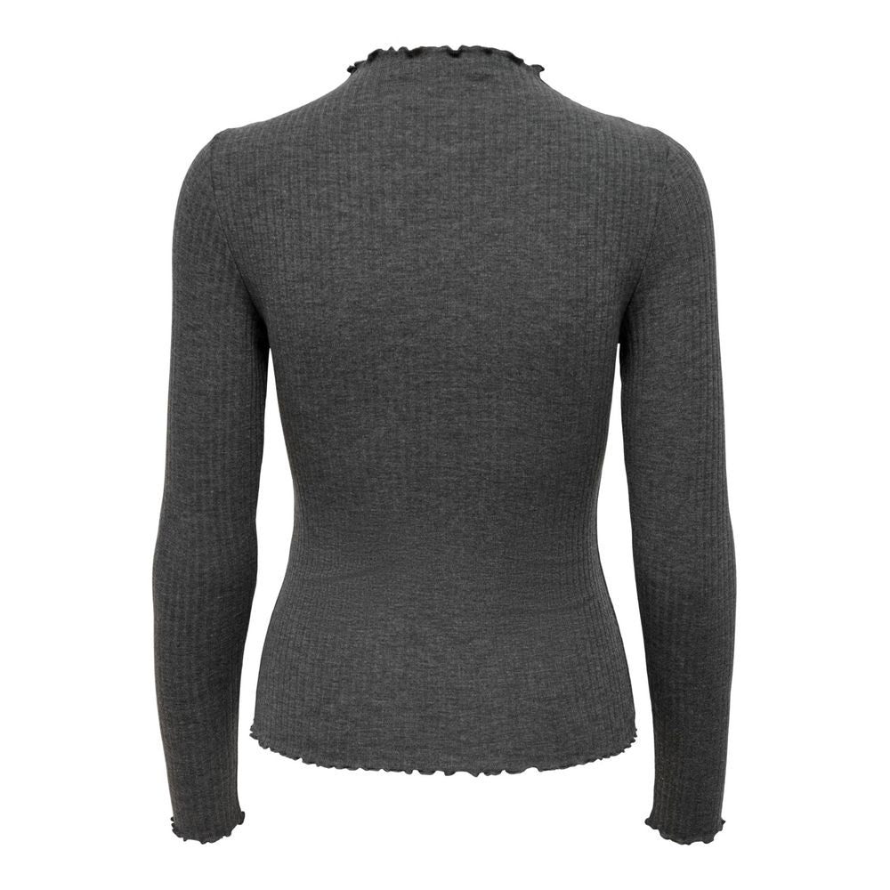 Only Gray Polyester Turtleneck