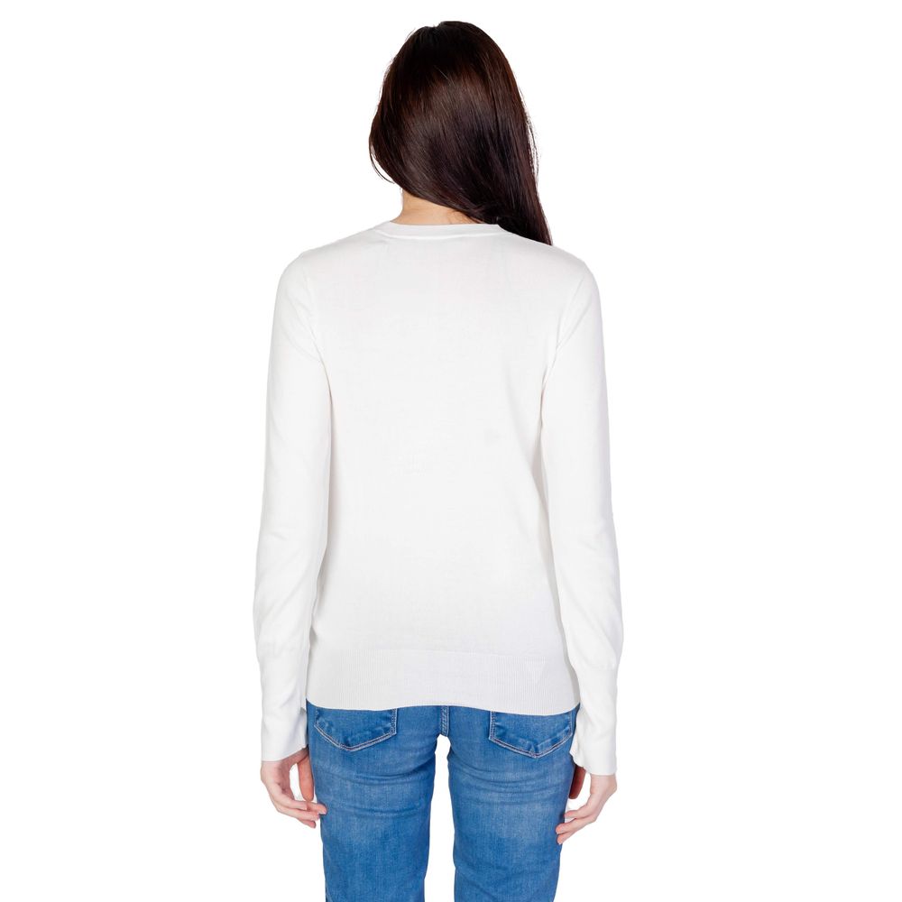 Guess White Cotton Sweatshirt