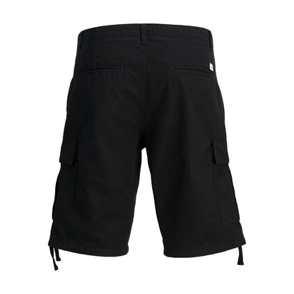 Jack Jones Black Cotton Bermuda