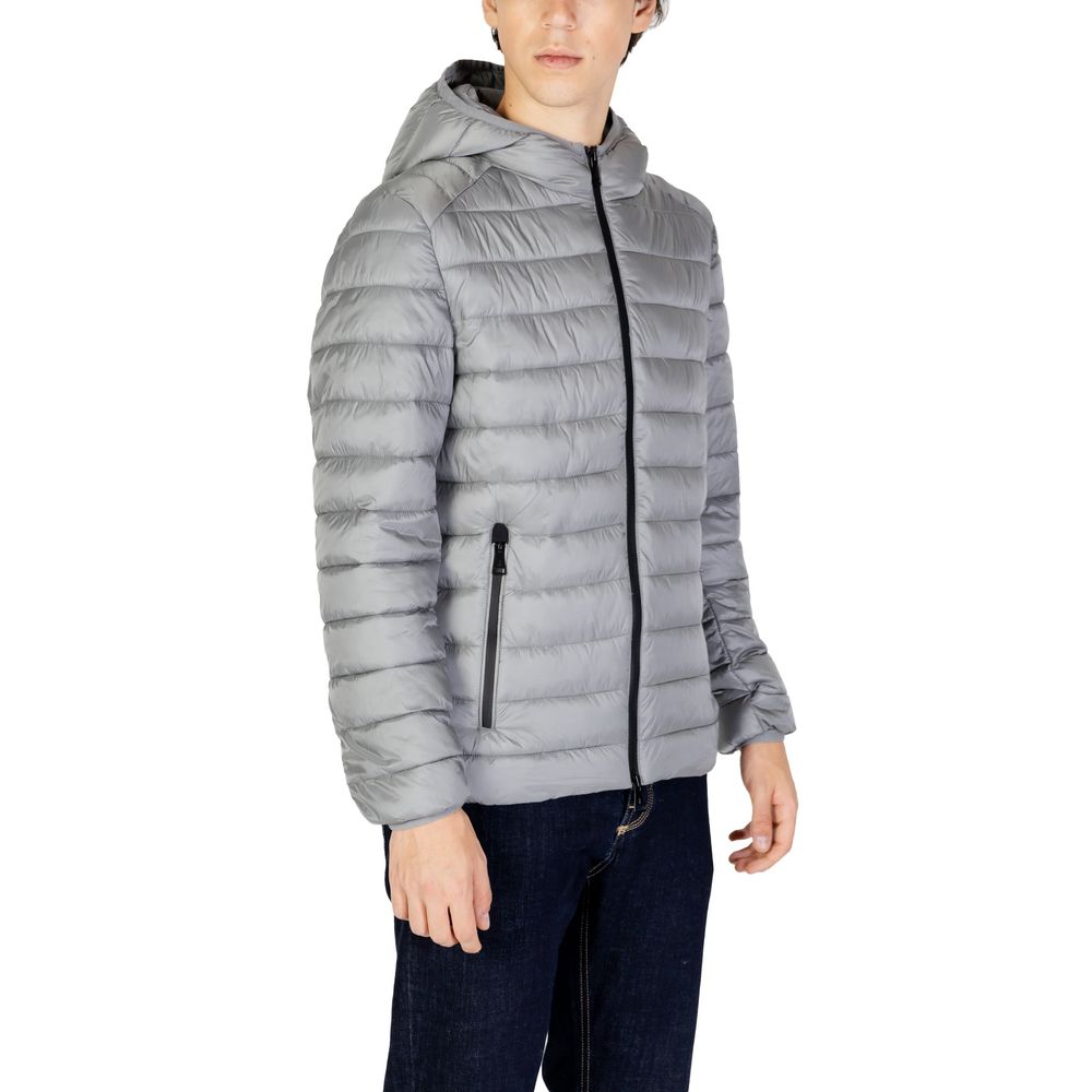Gianni Lupo Gray Polyamide Coat