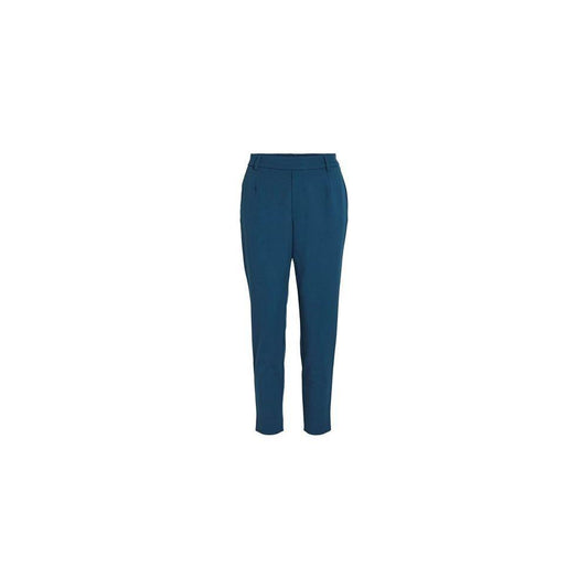 Vila Clothes Blue Polyester Pant VI-12634100582-34 | XXS