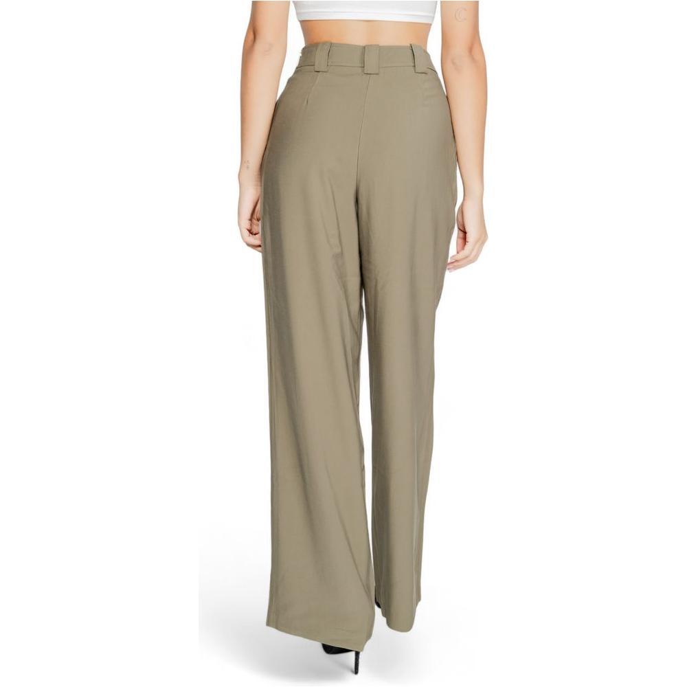Morgan De Toi Green Cotton Pant MO-14792600149-IT40|S