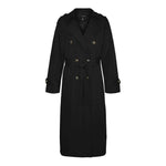 Vero Moda Black Polyester Trench Coat VE-14882800009-IT40|S