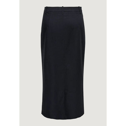 Jacqueline De Yong Gray Polyester Long Skirt