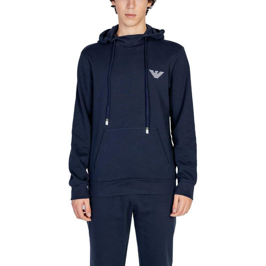 Emporio Armani Underwear Blue Cotton Hoody EM-15168200010-IT44 | S