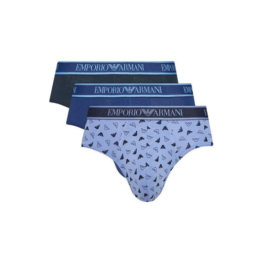 Emporio Armani Underwear Blue Cotton Underwear EM-15169100126-IT44 | S