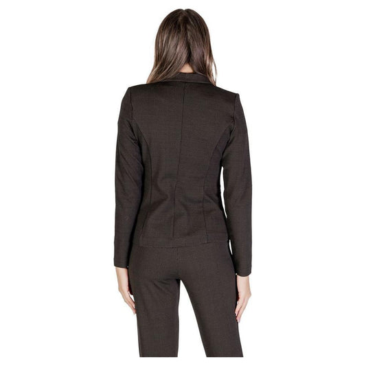 ICHI Brown Polyester Blazer IC-15691400140-IT40|S