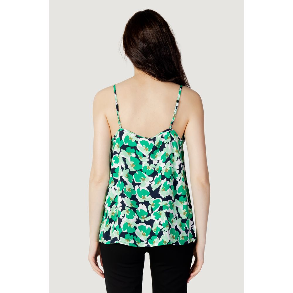 Jacqueline De Yong Green Cotton Tank Tops