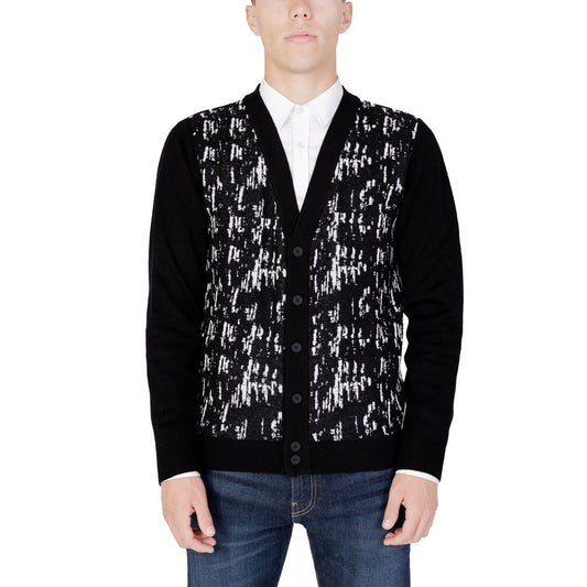 Antony Morato Black Wool Cardigan AN-11852000009-IT52 | XL
