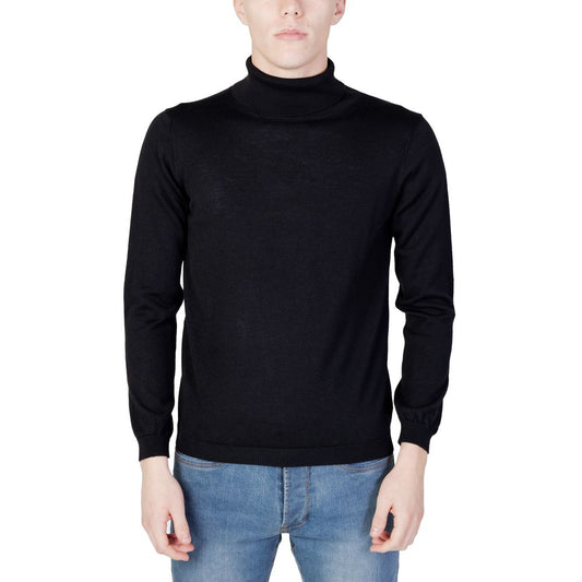 Alviero Martini Prima Classe Black Viscose Turtleneck AL-13068700009-IT46 | M