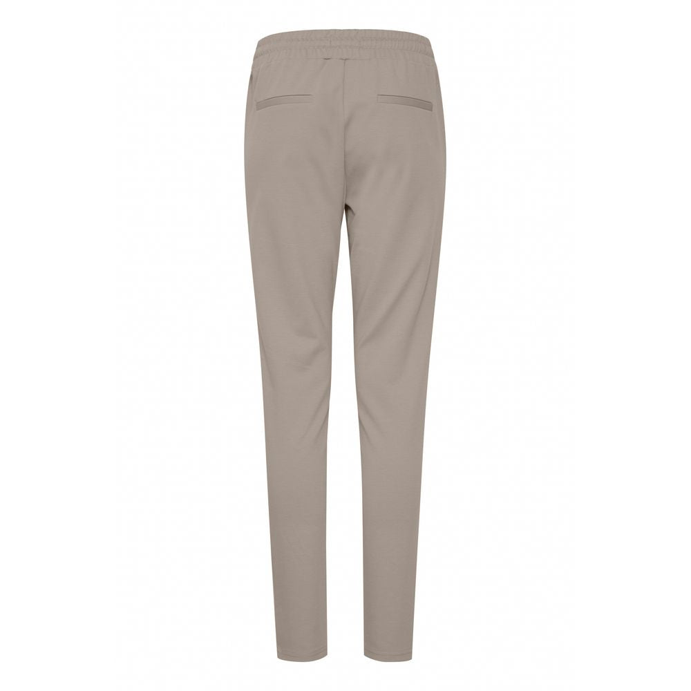 ICHI Gray Polyester Pant