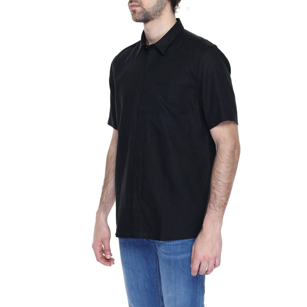 Antony Morato Black Linen Shortsleeve