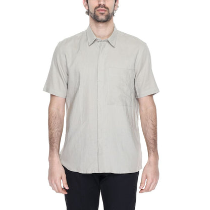 Antony Morato Beige Linen Shortsleeve