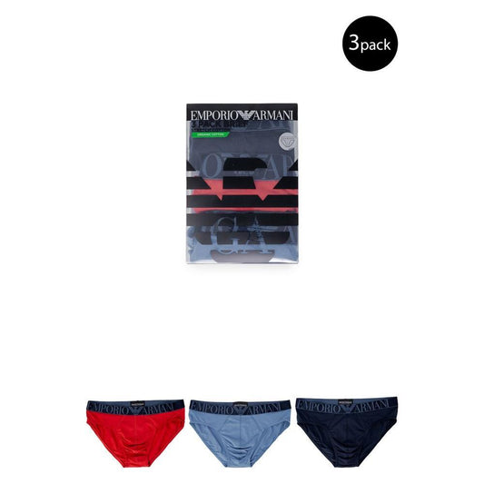 Emporio Armani Underwear Blue Cotton Underwear EM-13476300010-IT44 | S