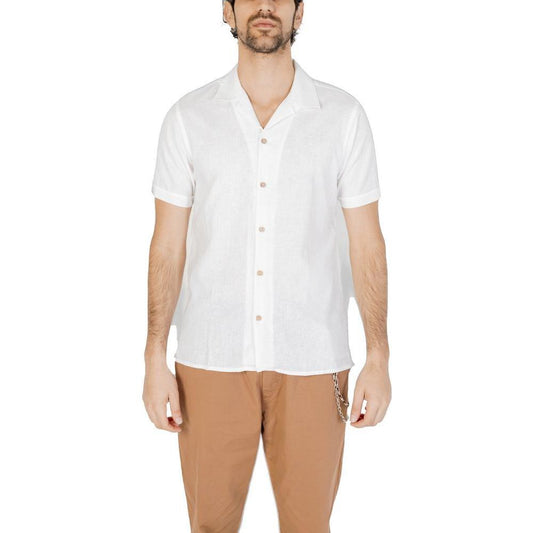 Hamaki-Ho White Linen Shortsleeve HA-13516300008-IT48 | L