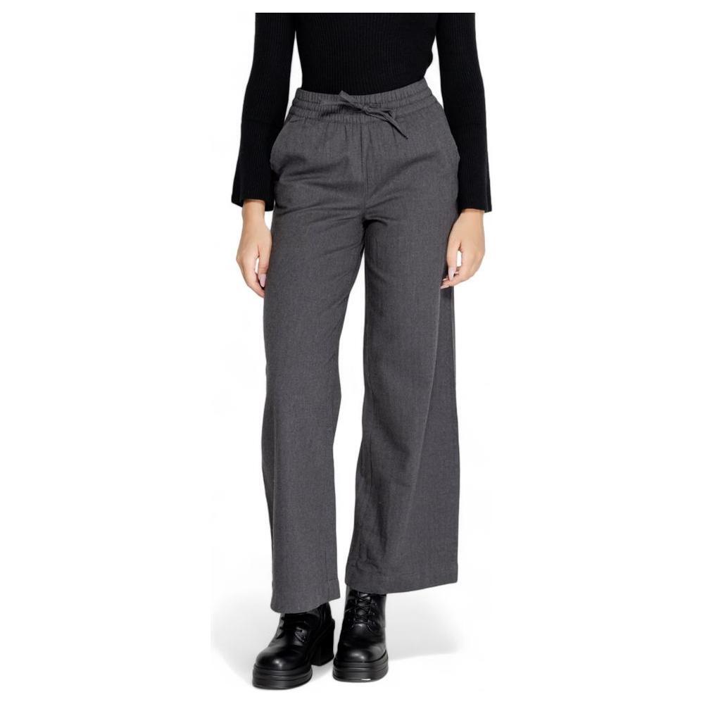 Jacqueline De Yong Gray Cotton Pant JA-14835300153-M/32