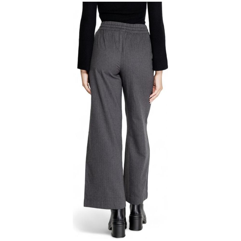 Jacqueline De Yong Gray Cotton Pant JA-14835300153-M/32