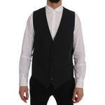 Dolce & Gabbana Gray STAFF Cotton Striped Vest SIG60356-1