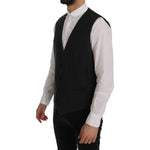 Dolce & Gabbana Gray STAFF Cotton Striped Vest SIG60356-1
