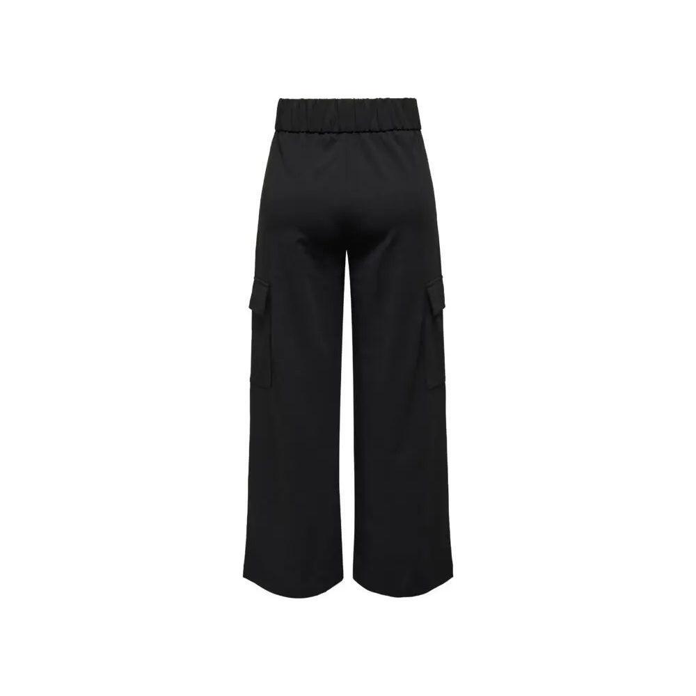 Jacqueline De Yong Black Polyester Casual Pants