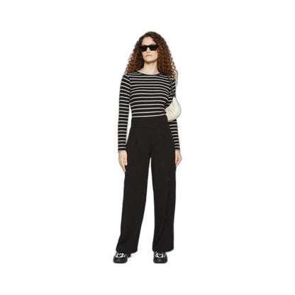 Jacqueline De Yong Black Polyester Casual Pants