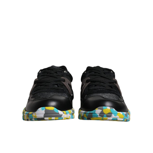Dolce & Gabbana Black Polyester Low Top Men Sneakers Shoes