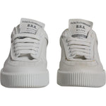 Dolce & Gabbana White Miami Leather Low Top Sneakers Shoes LA11993-36.5