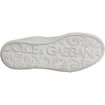 Dolce & Gabbana White Miami Leather Low Top Sneakers Shoes LA11993-36.5