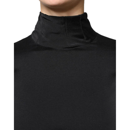 Brunello Cucinelli Black Silk Blend Long Sleeves Blouse Top