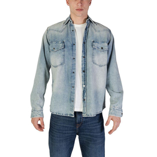 Hugo Boss Light Blue Cotton Shirt BO-15919700236-IT42 | XS