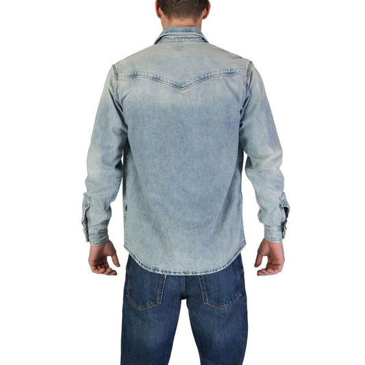 Hugo Boss Light Blue Cotton Shirt BO-15919700236-IT42 | XS