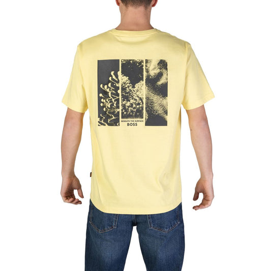 Hugo Boss Yellow Cotton T-Shirt BO-15917200135-IT46 | M