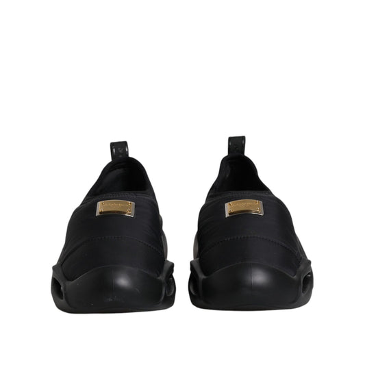 Dolce & Gabbana Black Slip On Wave Low Top Men Sneakers Shoes