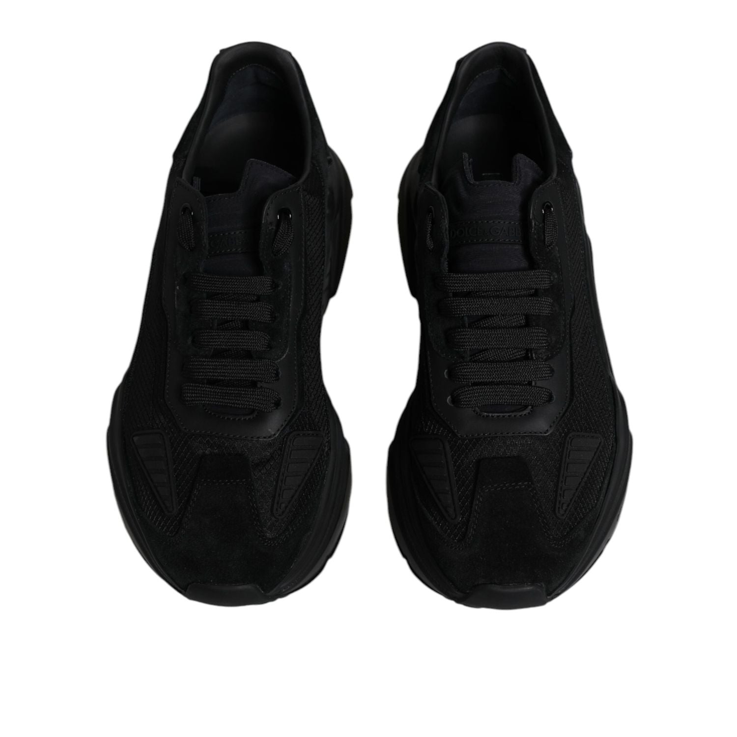 Dolce & Gabbana Black Leather Daymaster Low Top Sneakers Shoes