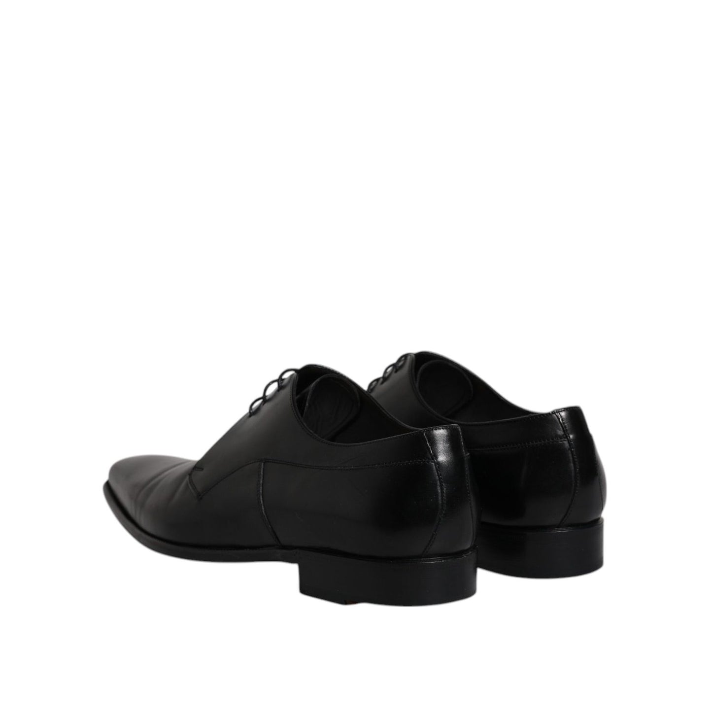 Dolce & Gabbana Black Leather Derby Men Formal Dress Shoes