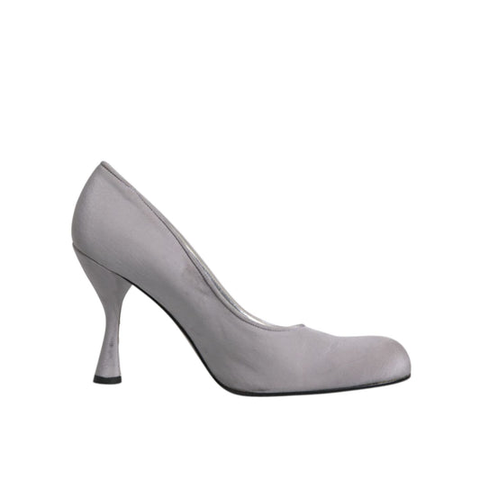 Dolce & Gabbana Gray Suede Leather High Heel Pumps Shoes LA12110-40