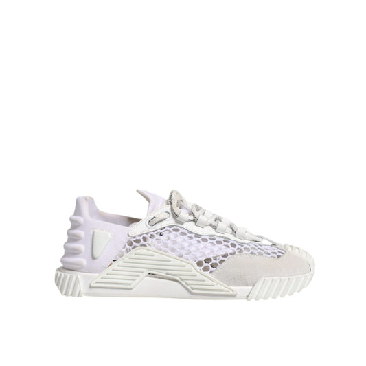 Dolce & Gabbana White Mesh NS1 Low Top Sports Sneaker Shoes LA12205-35