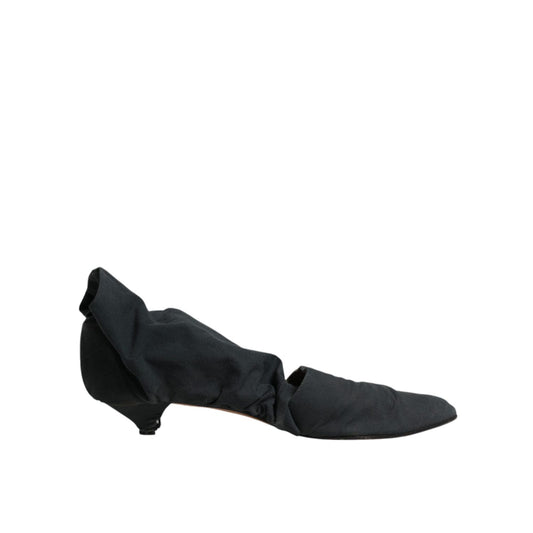 Dolce & Gabbana Green Cotton Sock Style Ankle Boots Shoes LA12215-41